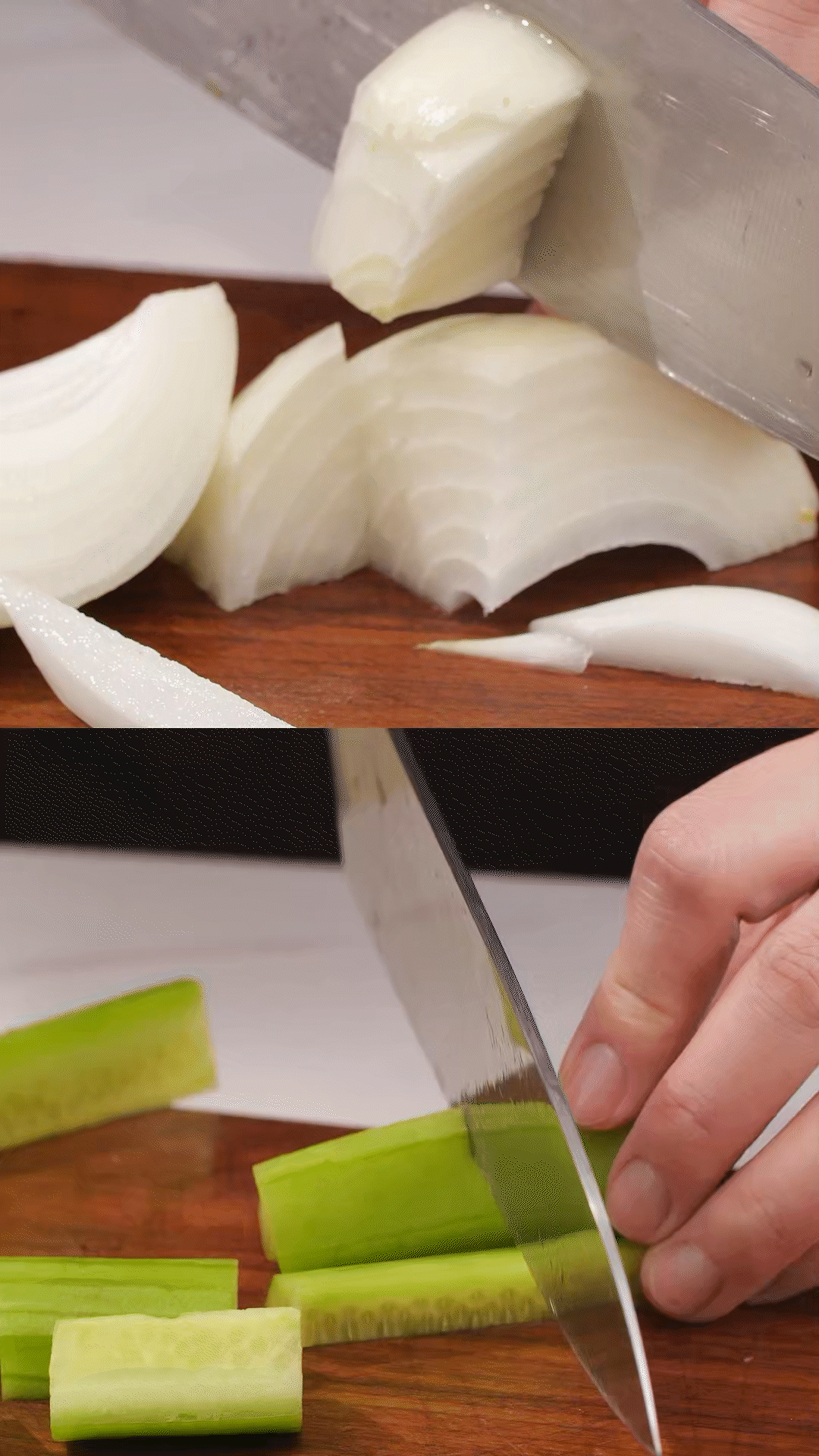 番茄、黄瓜、洋葱切丁，用适量盐杀水